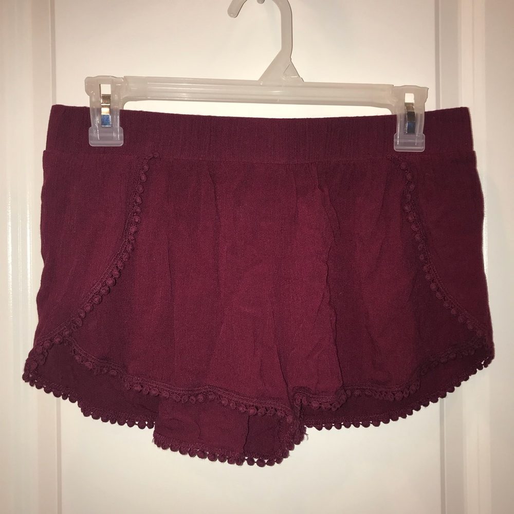 Burgundy shorts